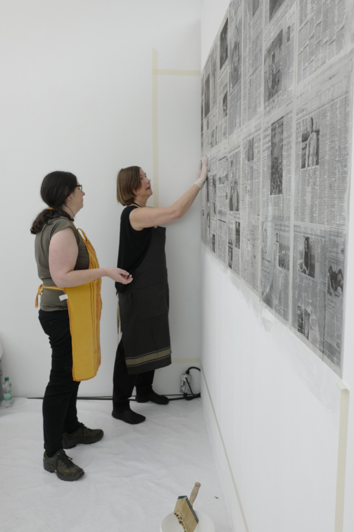 Kerstin Abraham-installative-work-2019-Entstehung der Wand