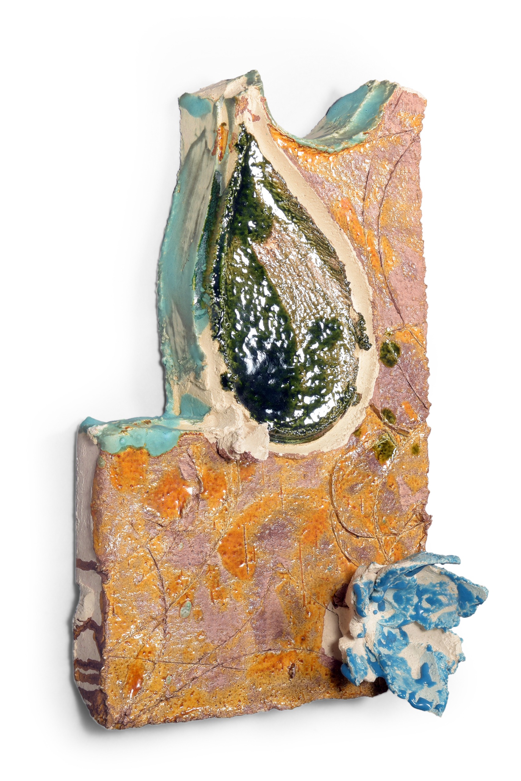 Norbert Prangenberg Wandstück o.T. 2002 33x20x10cm galerie metzger gallery ceramicart
