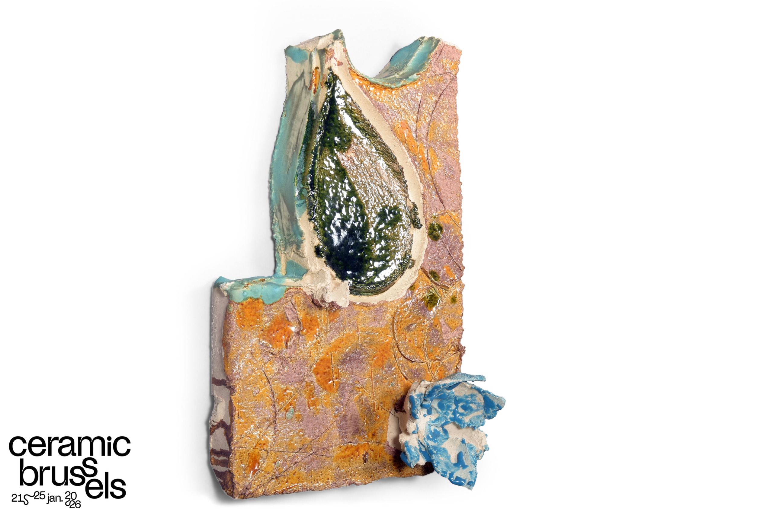 Norbert Prangenberg Wandstück o.T. 2002 33x20x10cm galerie metzger gallery ceramicart