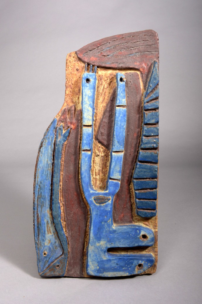 Beate Kuhn - Reliefplatte - 44,5x22,5 x 2,5 cm - ca.1957-59