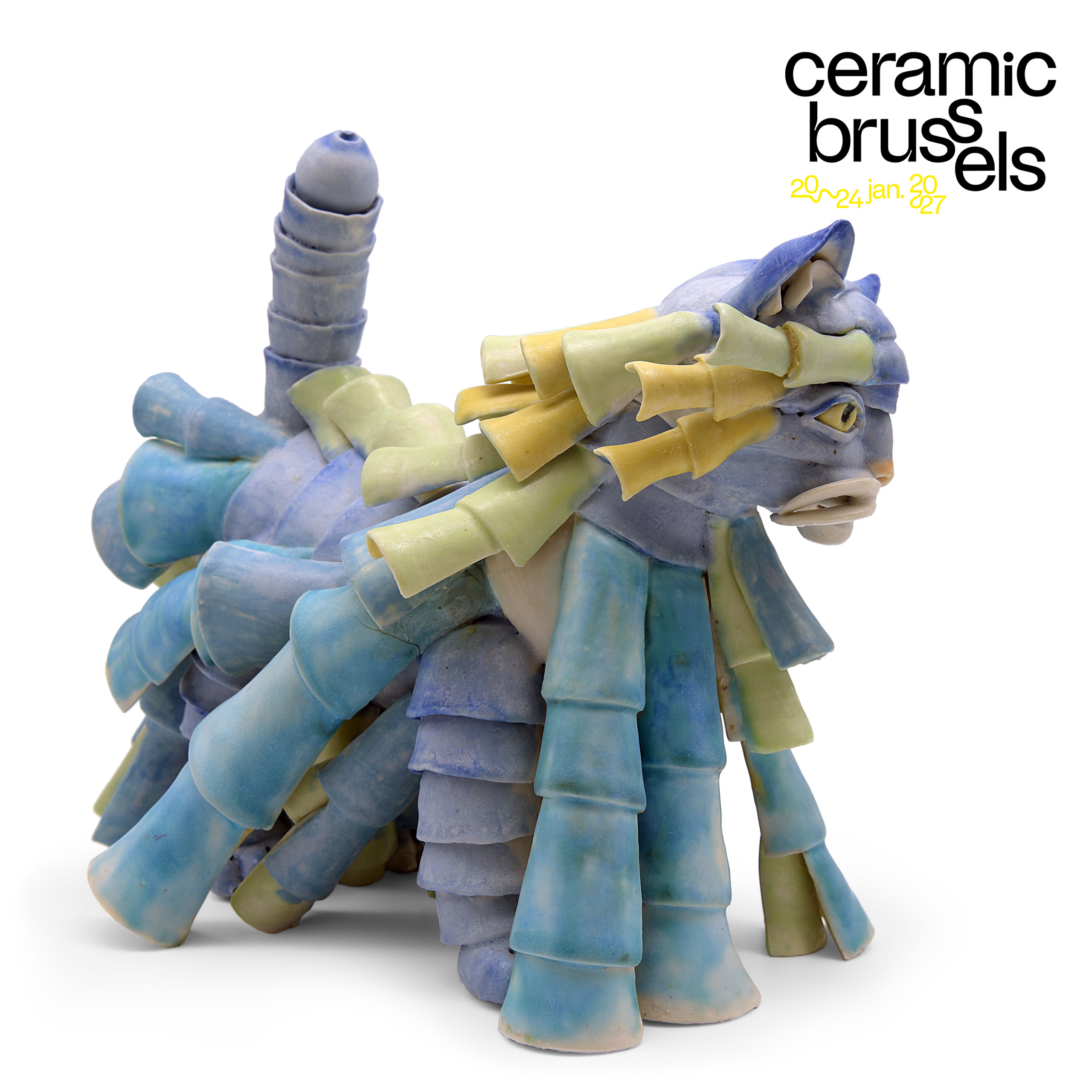 Beate Kuhn – Porzellankatze – 25x19x28 cm – ceramic brussels 2027